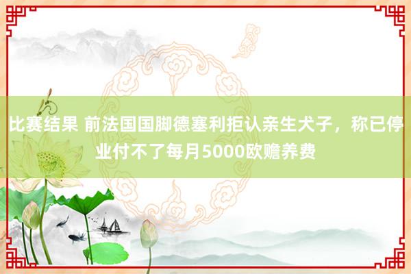 比赛结果 前法国国脚德塞利拒认亲生犬子，称已停业付不了每月5000欧赡养费