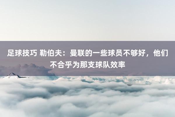 足球技巧 勒伯夫：曼联的一些球员不够好，他们不合乎为那支球队效率