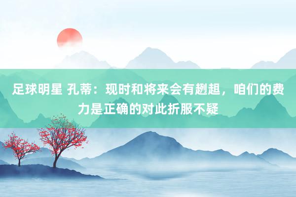 足球明星 孔蒂：现时和将来会有趔趄，咱们的费力是正确的对此折服不疑